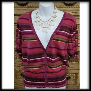 Old Navy, v-neck blouse, multi-color, x-large